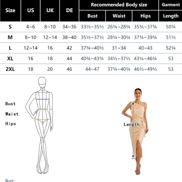 GRACE KARIN Women Sleeveless One Shoulder Sparkly Glitter Wrap Dress w/Slit. - Picture 7 of 8